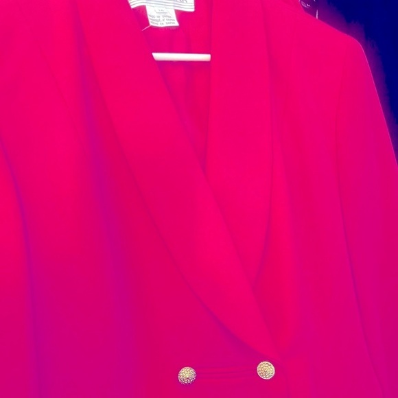 Jones Wear Contemporary Office Barbiecore Pink Size 14 Blazer & Skirt Set NWT - Picture 8 of 14